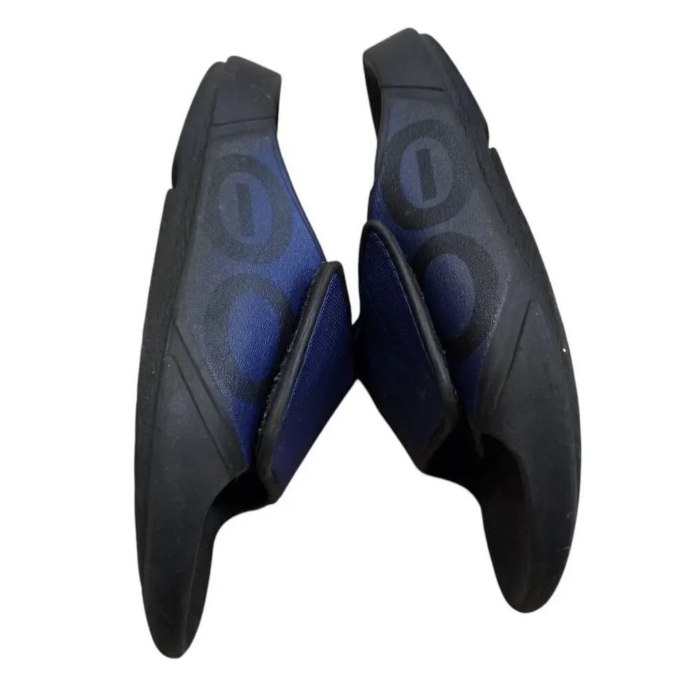 Oofos Slide Sandals Men's 6 Blue Slip On‎ Lightweight Recovery Footwear Open Toe